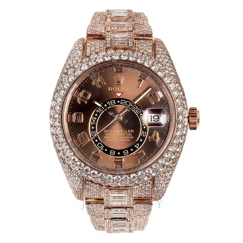 rolex sky dweller rose gold diamonds